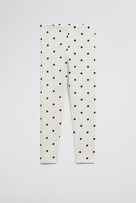 Organically Grown Cotton Blend Star Legging