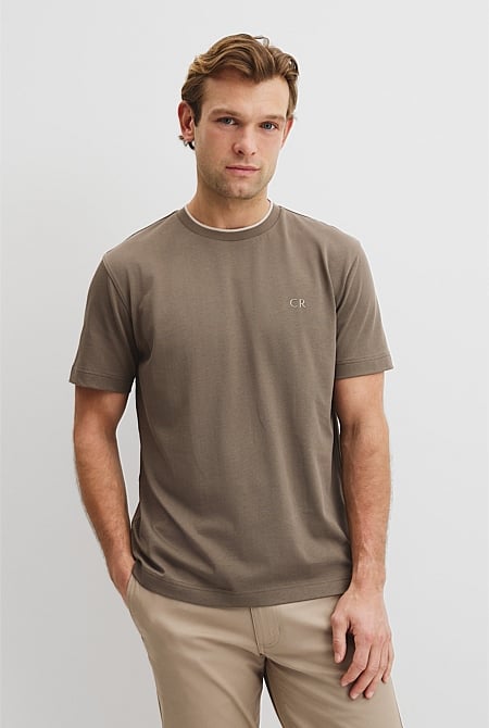 Australian Cotton CR Logo Tipped T-Shirt