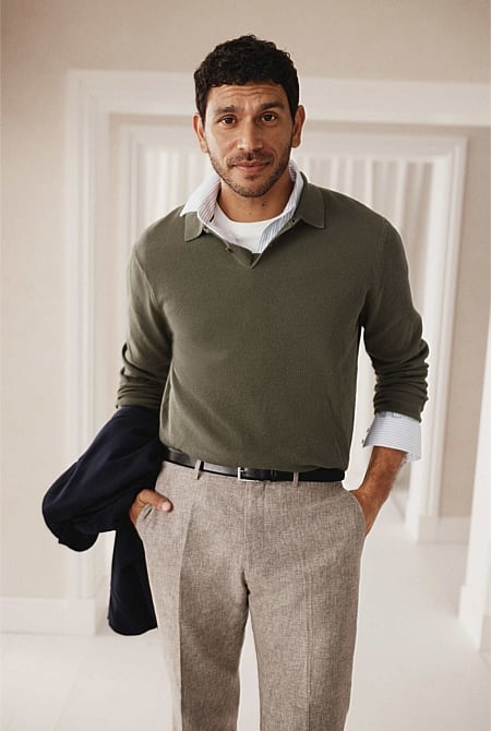 Australian Good Earth Cotton Pique Polo Knit