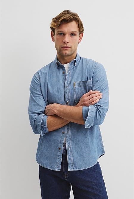 Regular Fit Workwear Chambray Shirt