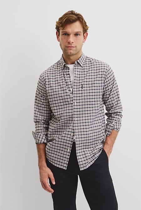 Australian Good Earth Cotton Regular Fit Check Shirt