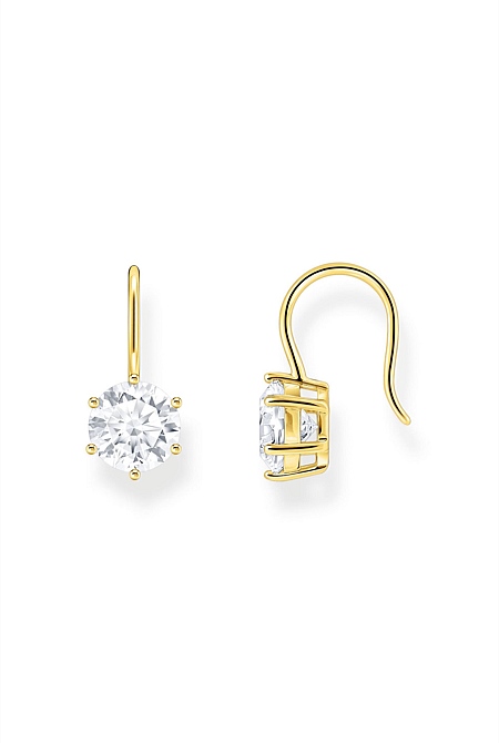 Solitaire Earrings In Gold