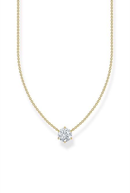 Essential Solitaire Necklace In Gold