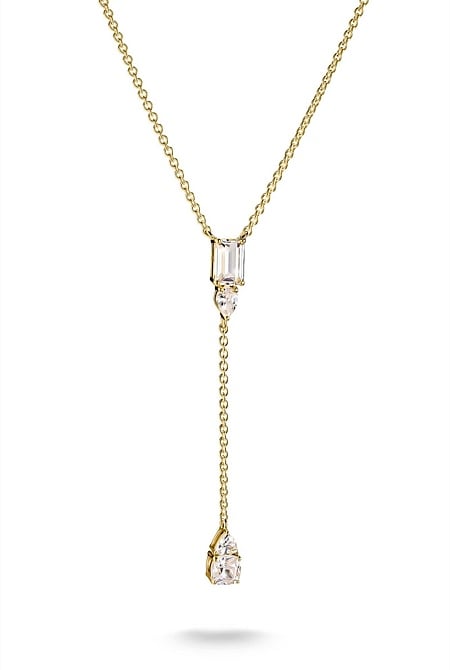 Bold Y Chain With Stones In Gold