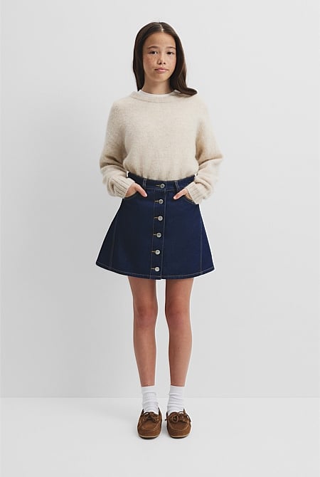 Teen Denim A-Line Skirt