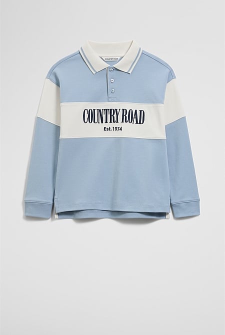 Organically Grown Cotton Logo Rugby Top