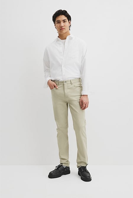Australian Cotton Tapered Five Pocket Pant