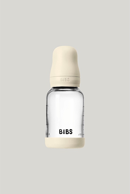 Glass Baby Bottle 120ml Latex - Ivory