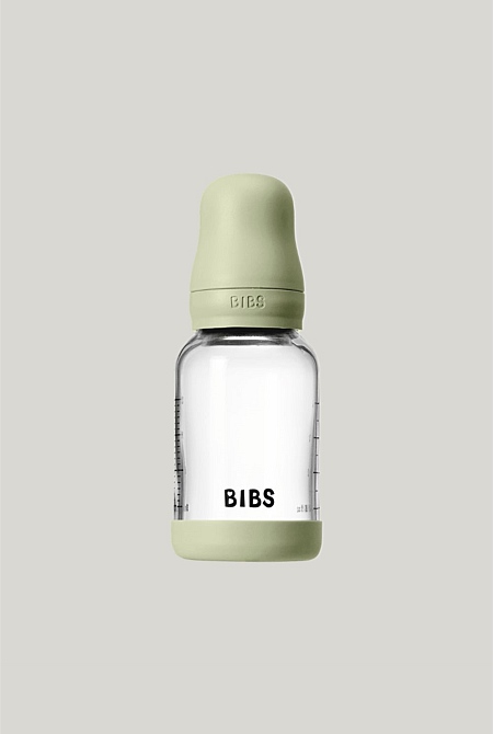 Glass Baby Bottle 120ml Latex - Sage