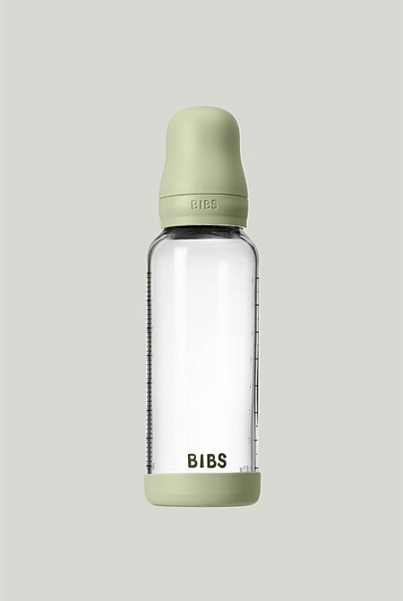 Glass Baby Bottle 240ml Latex - Sage