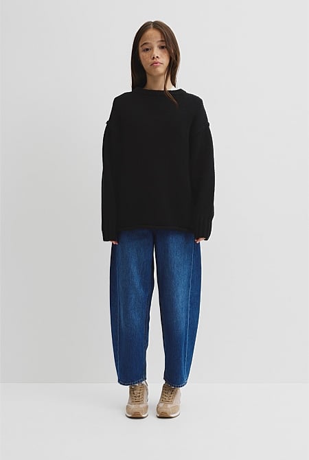 Teen Exposed Seam Knit