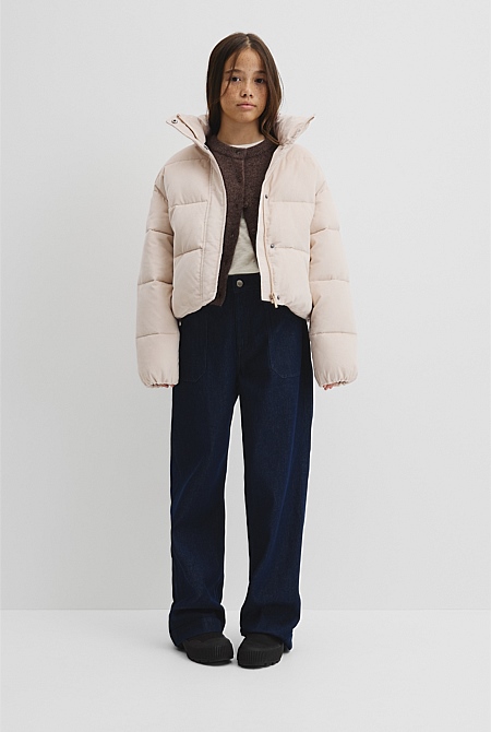 Teen Cord Puffer Jacket