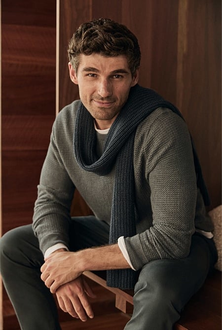 Australian Merino Wool Textured Crew Knit