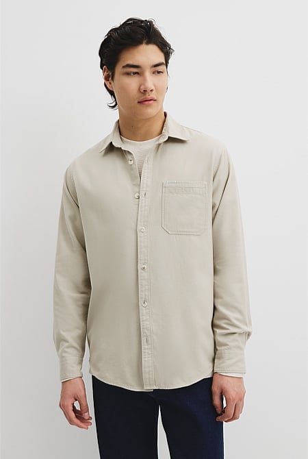 Regular Fit Brushed Cotton Shirt