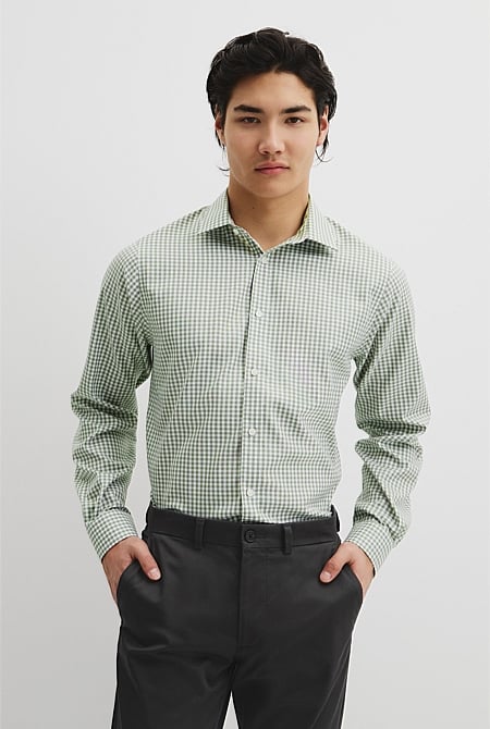 Regular Fit Gingham Travel Shirt
