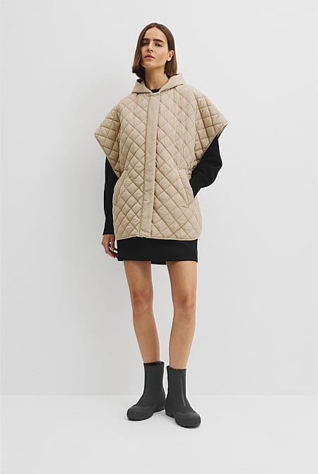 Reverse Quilted Poncho