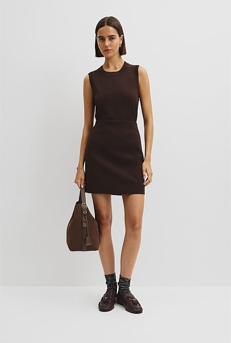 Compact Knit Mini Skirt