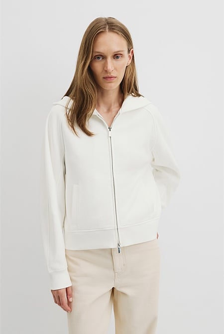 Australian Good Earth Cotton Zip Through Hooded Sweat