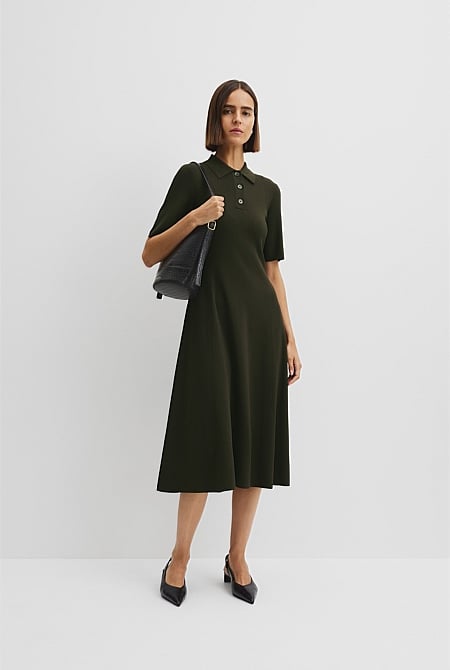 Compact Knit Midi Dress