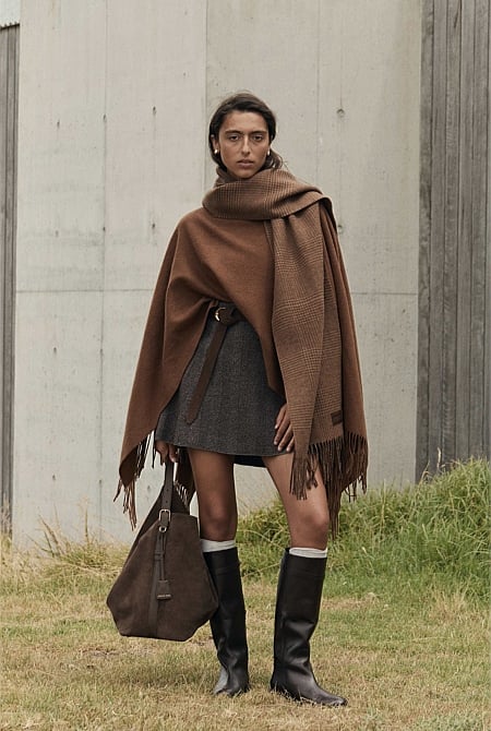 Herringbone Knit Skirt