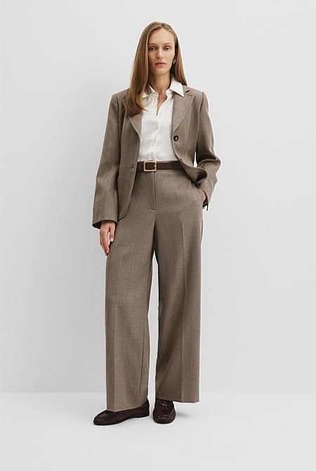 Wool Herringbone Pant