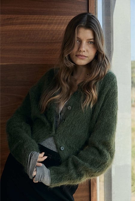 Long Sleeve Fluffy Cardigan