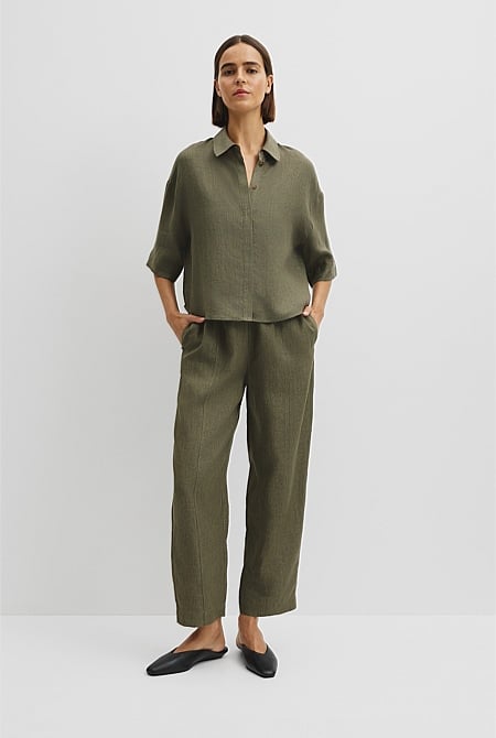 Organically Grown Linen Boxy Fit Shirt