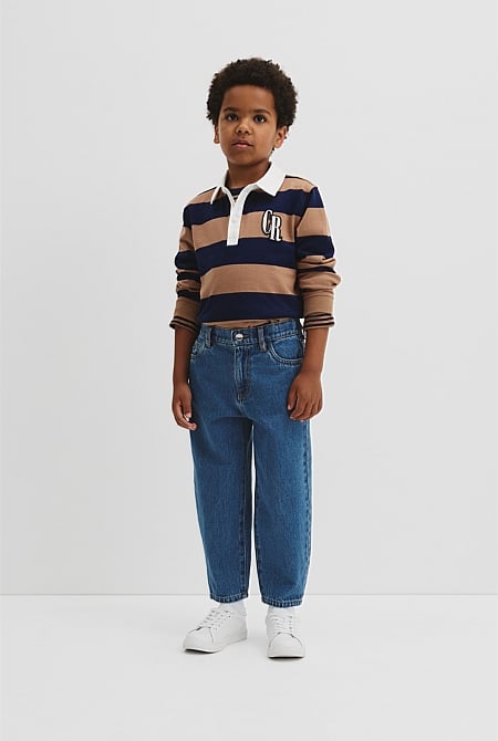 Organically Grown Cotton Block Stripe Rugby