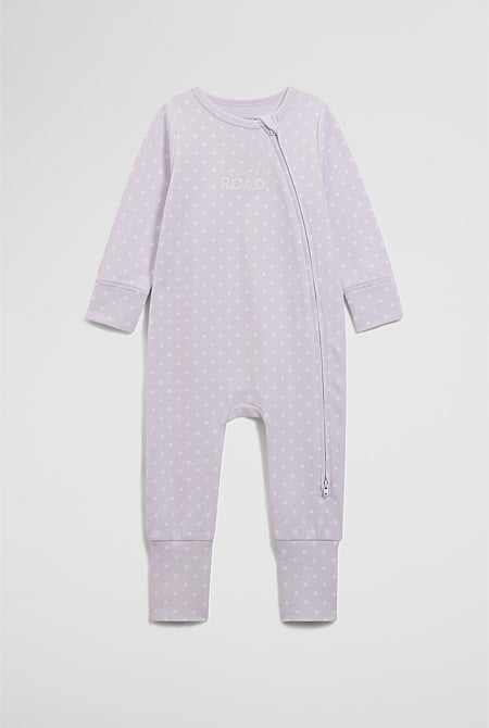 Organically Grown Cotton Logo Zip Jumpsuit