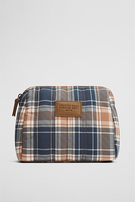 Check Cosmetic Case Bag