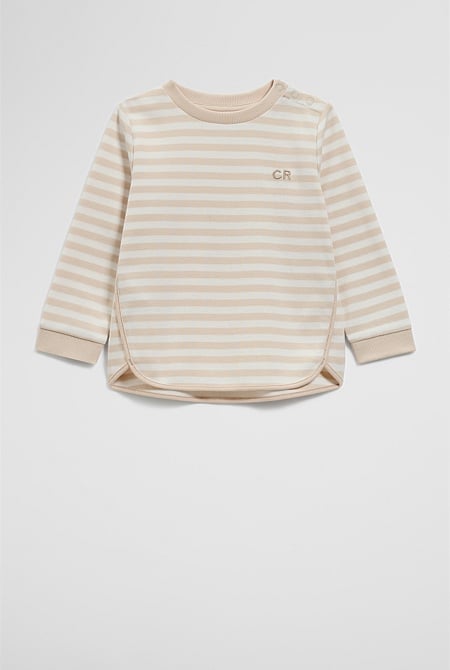 Long Sleeve Curved Logo T-Shirt