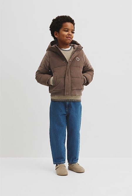 Cord Puffer Jacket