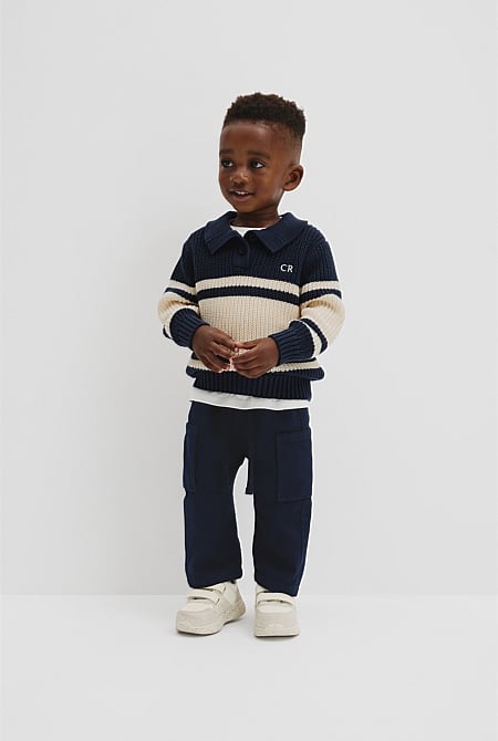 Stripe Collared Knit