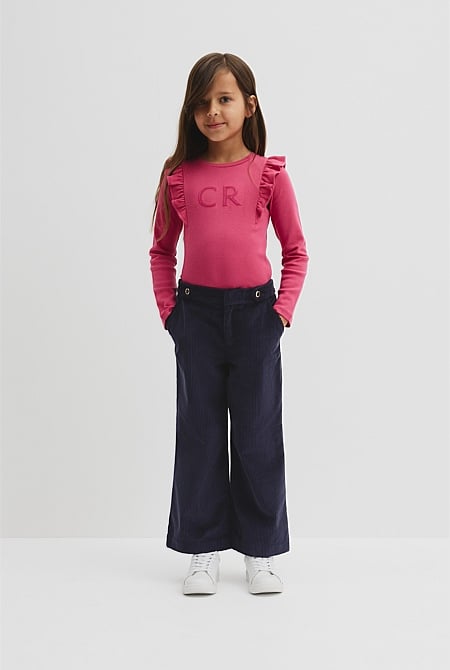 Organically Grown Cotton Wide Leg Cord Pant