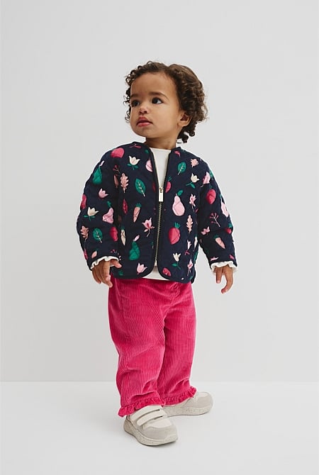 Print Sherpa Lined Jacket