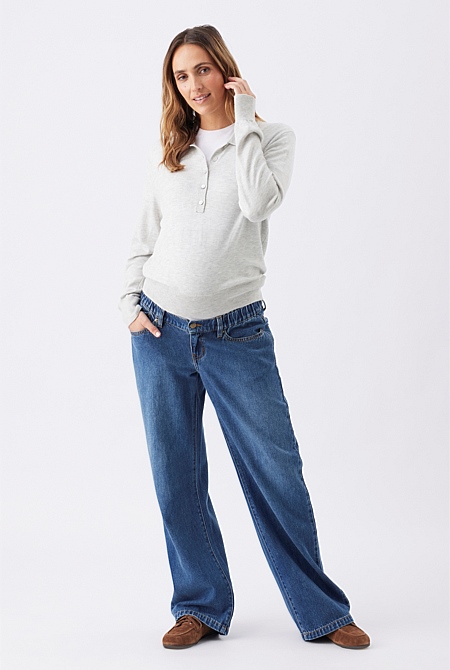 Billie Elastic Waist Maternity Jean