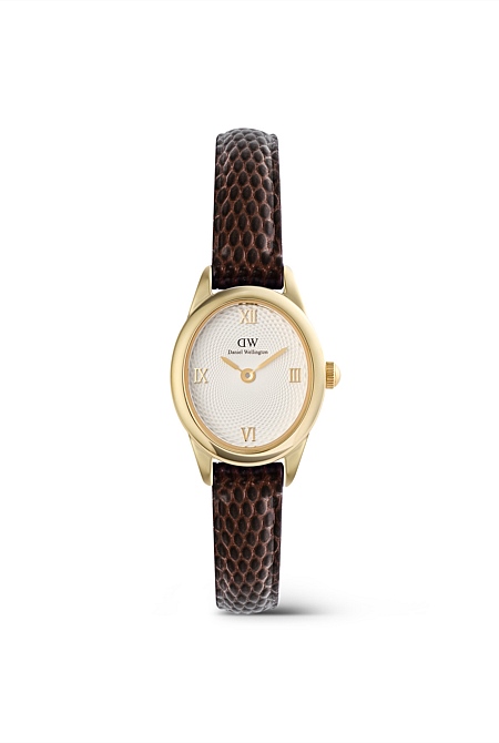 Ophelia Mini Brown Leather & Gold Watch