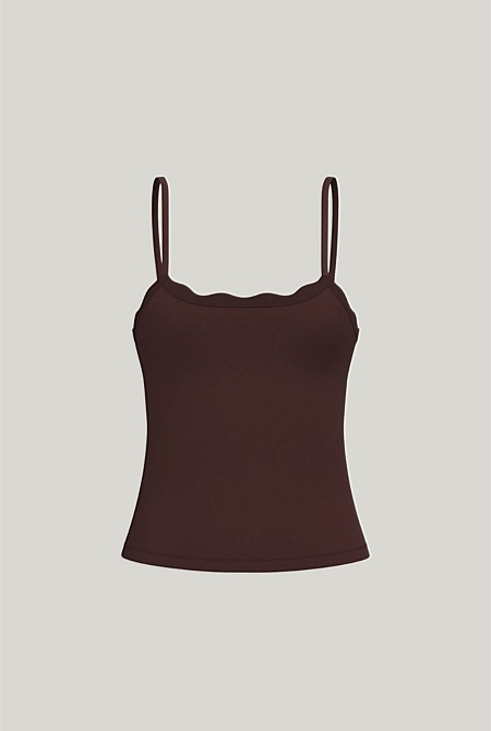 Leakproof Scallop Maternity Cami