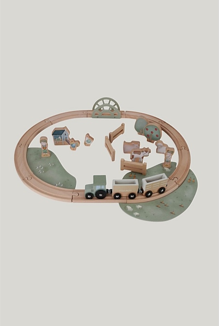 Little Farm Wooden Train Track