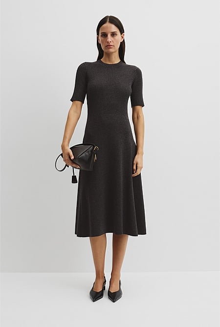 Compact Knit Midi Dress