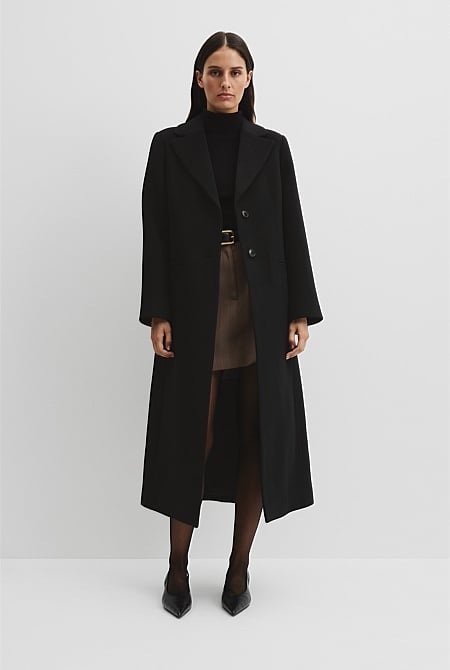 Wool Felt Long Coat