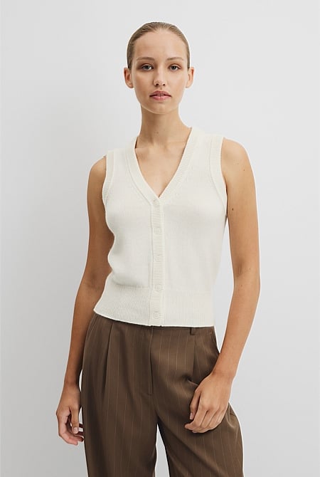 Cotton Cash Knit Vest