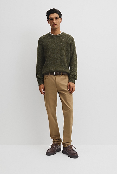 Australian Cotton Tapered Five Pocket Pant