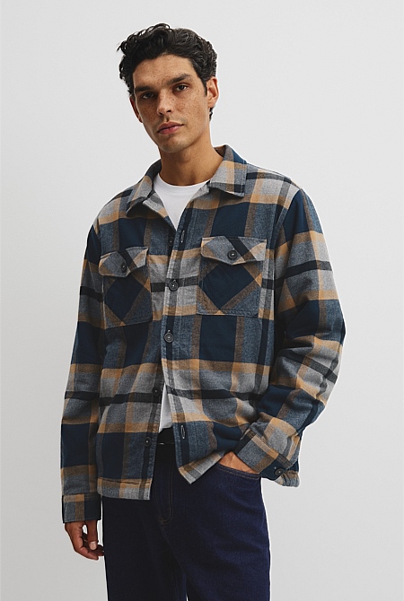 Check Sherpa Overshirt