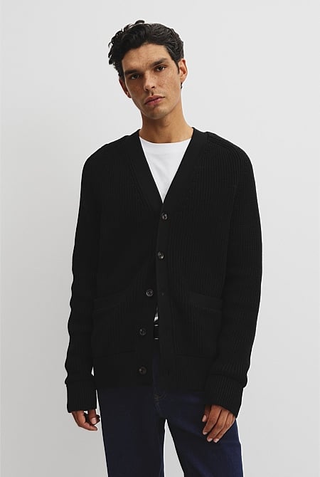 Cotton Rib Cardigan