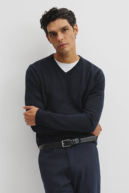 Merino Wool V-Neck Knit