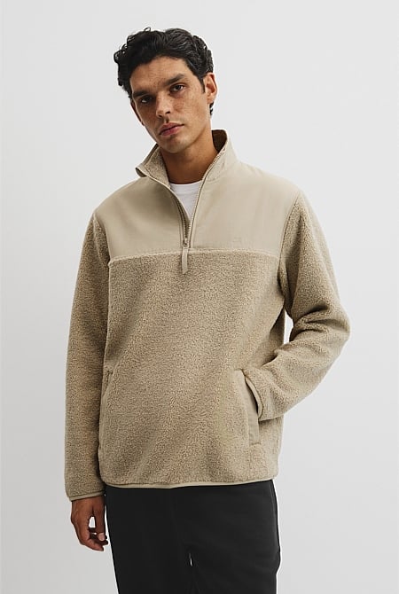 Sherpa Half Zip Sweat
