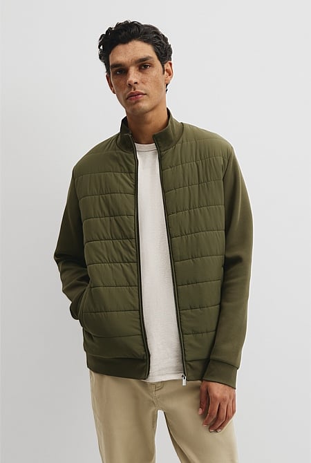 Hybrid Funnel Zip Through Jacket