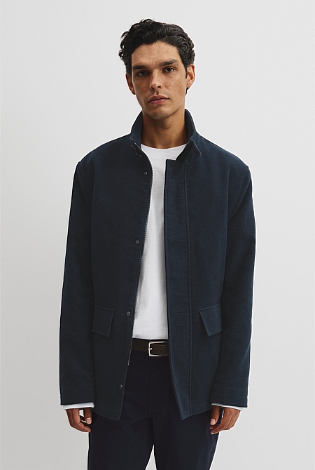 Moleskin Funnel Neck Jacket
