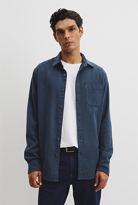 Regular Fit Brushed Cotton Shirt